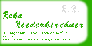 reka niederkirchner business card